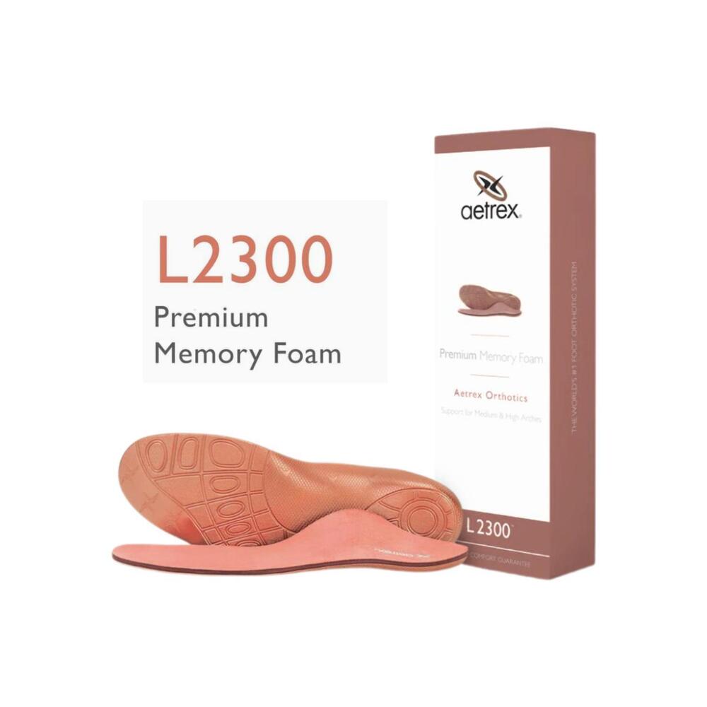 NEW AETREX women's premium memory foam orthotics in terracotta